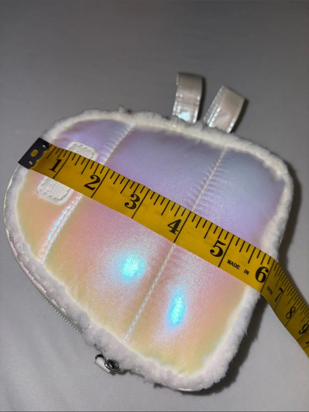 Bath & Body Works Iridescent Mini Backpack Bag zip top adj straps NWT